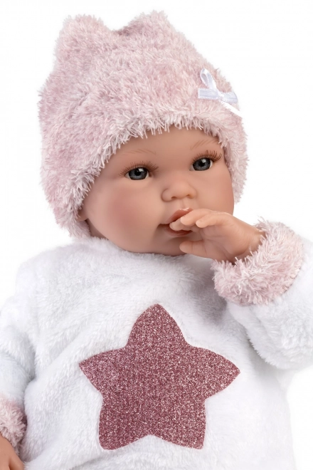 Llorens 63648 NEW BORN - realistisk dukke baby med lyde og blødt stofkrop - 36 cm