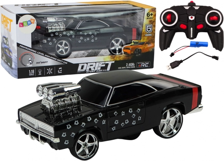 Fjernstyret 1:18 Drift 360 Lys Lyde sort