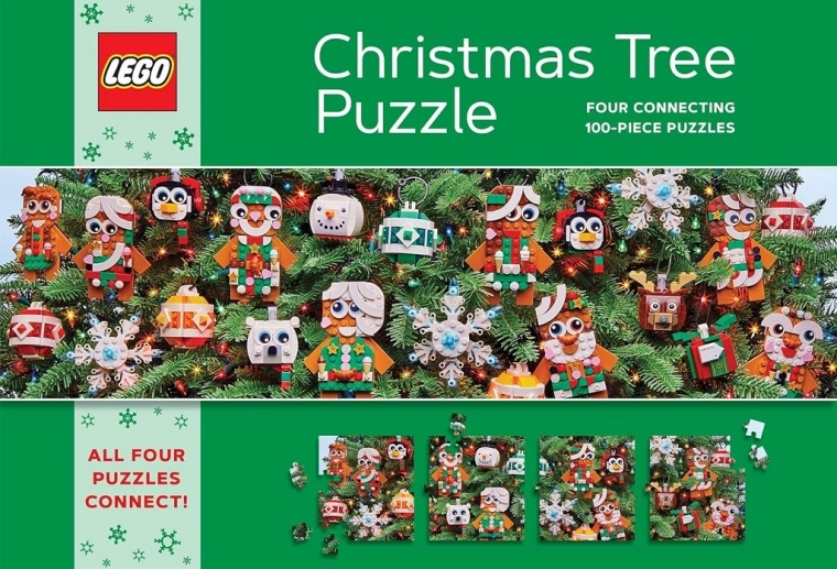 Puslespil LEGO juletræ 4×100 brikker