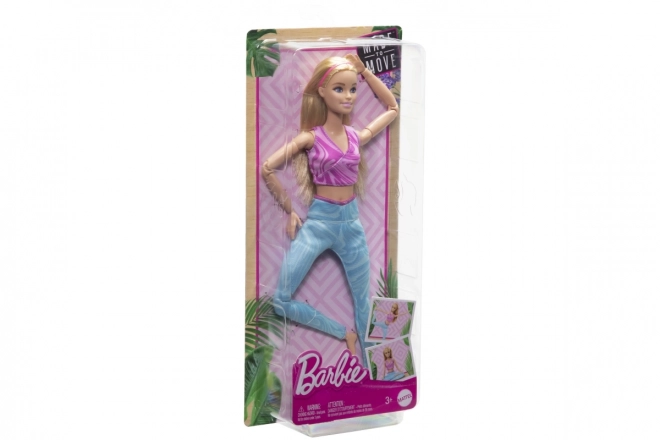 Barbie i bevægelse - Blondine med blå leggings HRH27