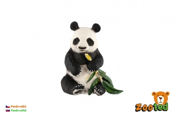 Stor panda zooted plastik 8cm i pose
