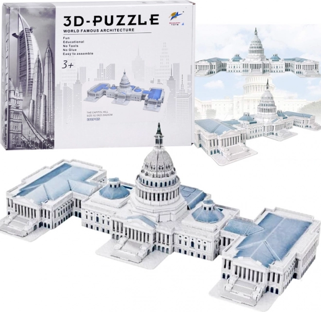3D-puslespil USA’s Capitol 132 brikker