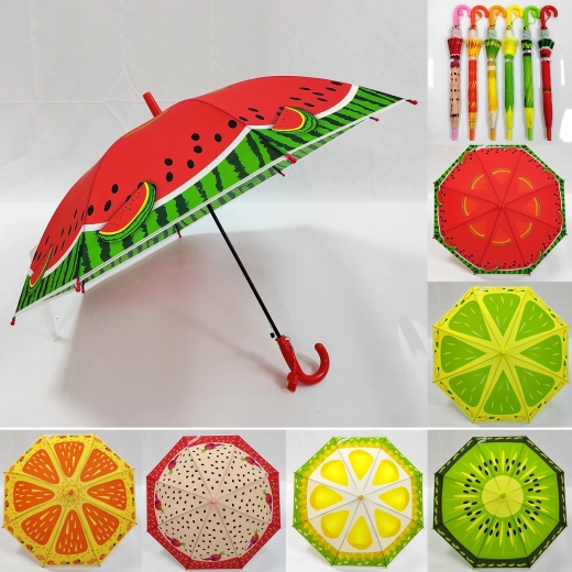 Paraply med frugtmønstre 50 cm
