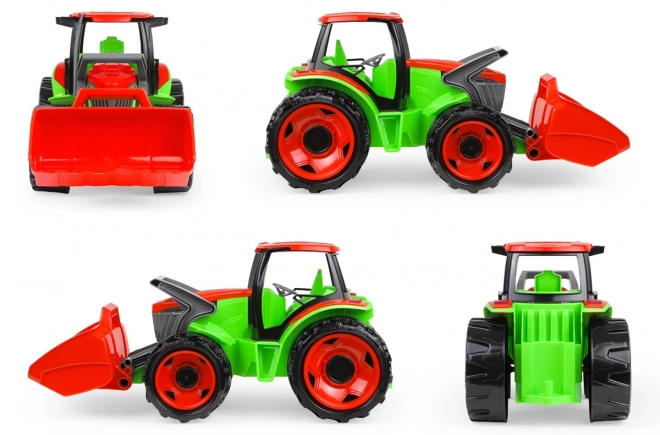 Traktor med skovl Giga Trucks med trailer plast 62cm
