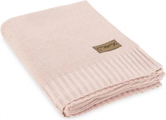 MoMi HUG strikket babytæppe – rosa