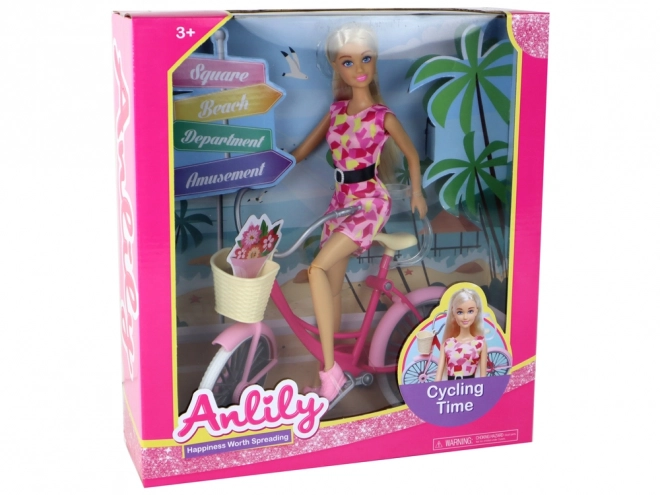 Anlily Dukke Biker Pink Sæt