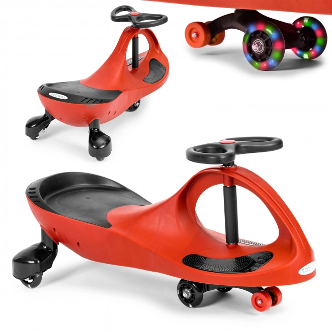 Skubbevogn med LED-hjul rød ECOTOYS