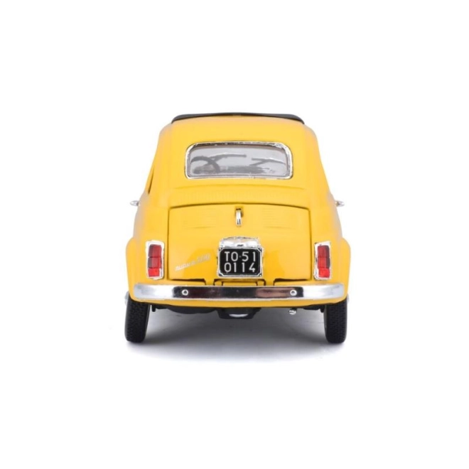 Bburago model bil Fiat 500 F 1965 gul 1:24