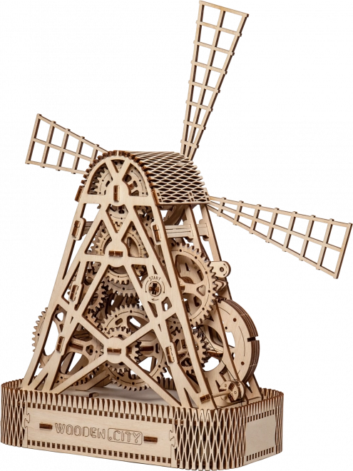 WOODEN CITY 3D puslespil Mølle 222 dele