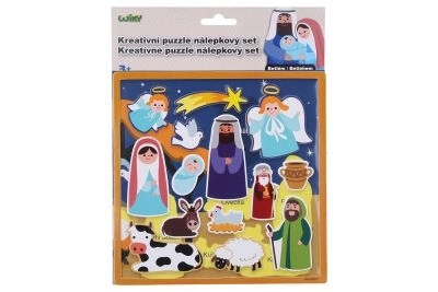 Kreativt puslespil klistermærkesæt Krybbespil