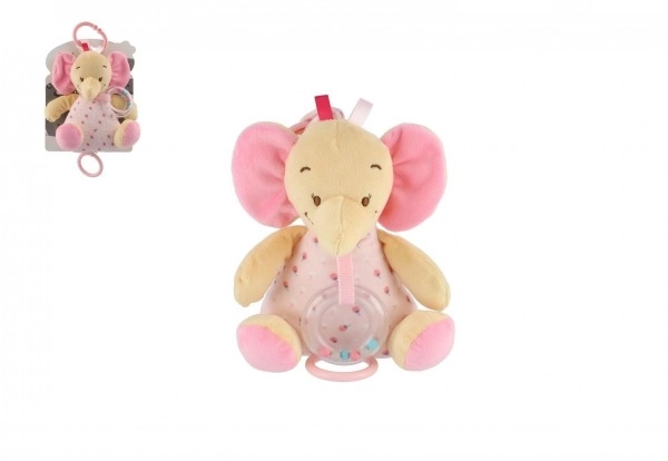 Spilledåse - lyserød elefant 18 cm