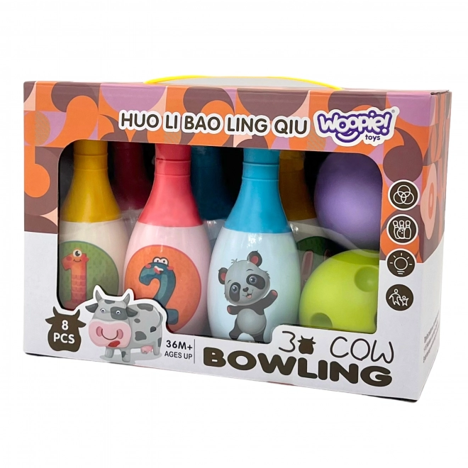 Børnebowling med dyr og tal