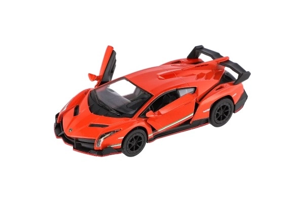Auto Kinsmart Lamborghini Veneno metal/plast 13cm med tilbagespoling
