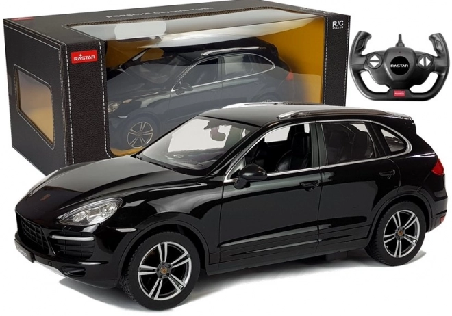 Rastar R/C Porsche Cayenne Turbo Rastar 1:14 sort med fjernbetjening