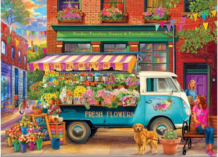 Puslespil EUROGRAPHICS Blomsterkassevogn 1000 brikker