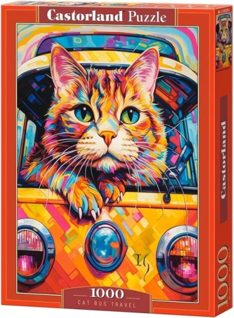 Puslespil 1000 brikker Cat Bus Travel
