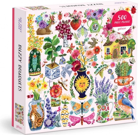 Galison puslespil Livlige blomster 500 brikker