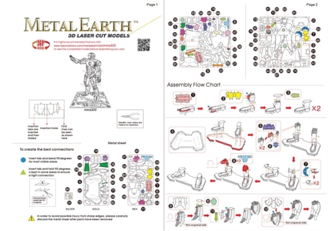 3D puslespil METAL EARTH Avengers: Iron Man