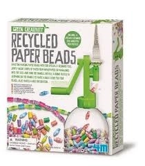 Genbrugsanordning til fremstilling af papirperler