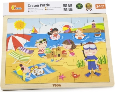 VIGA træpuslespil sommer – 24 brikker