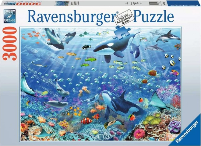 Ravensburger puslespil farverig undervandsverden 3000 brikker
