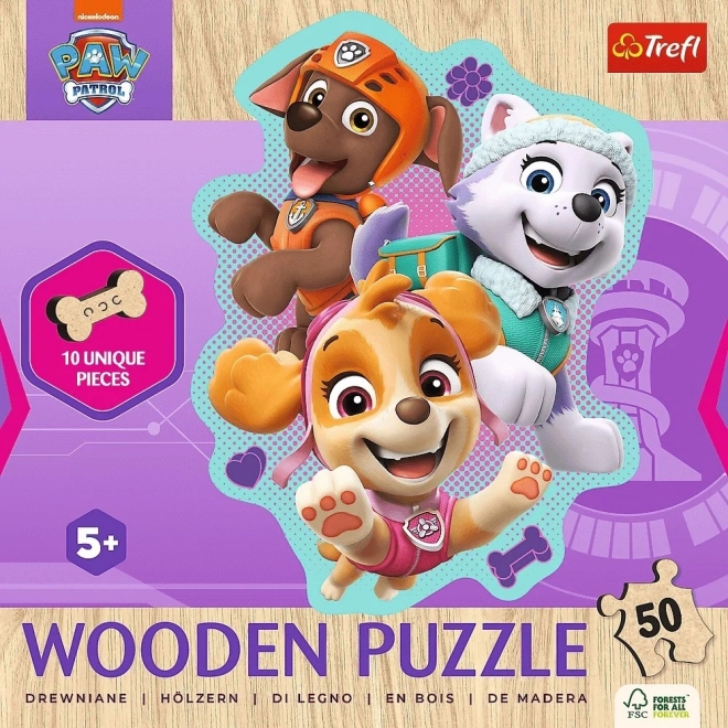Træpuslespil Paw Patrol 50 brikker