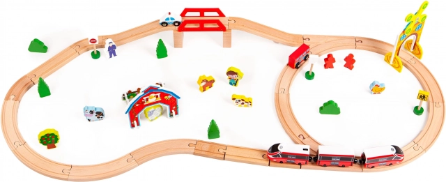 Batteridrevet træjernbane - Gård Ecotoys