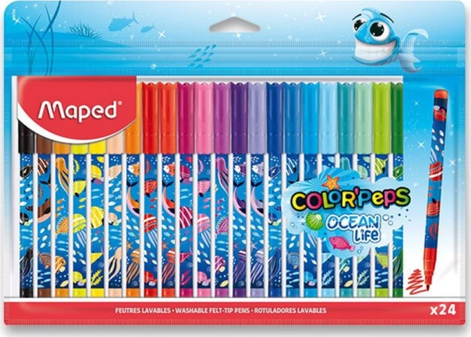MAPED Fixy Color'Peps Ocean Life Dekoreret 24 stk.