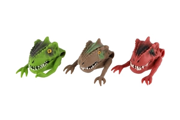 Dino-dukke til fingeren 6x8cm silikone 3 farver