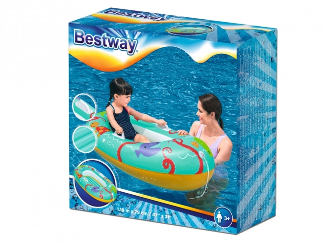 Børne oppustelig båd Bestway med havdyr