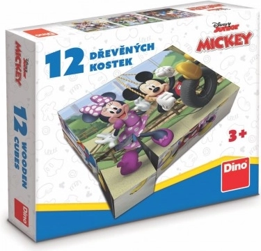 trælicensklodser Mickey Mouse – 12 klodser