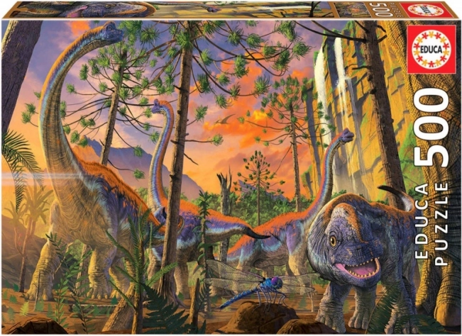 Puslespil EDUCA nysgerrig dino – 500 brikker
