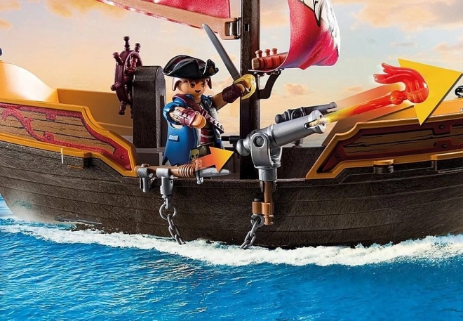 Pirates PLAYMOBIL piratsk skib med figurer