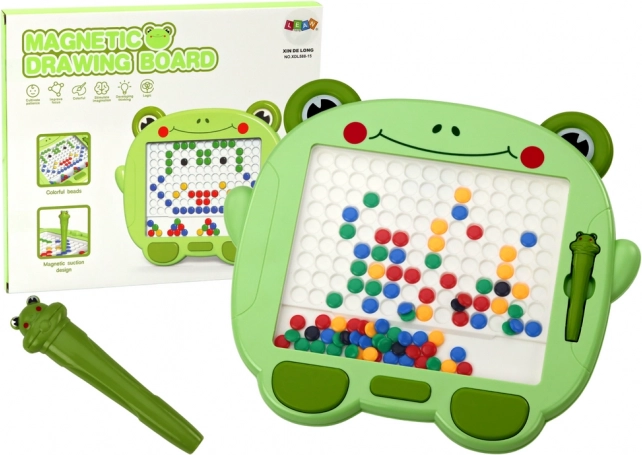 Pædagogisk magnettavle Frog Stylus Pad Puzzle Grønne Perler