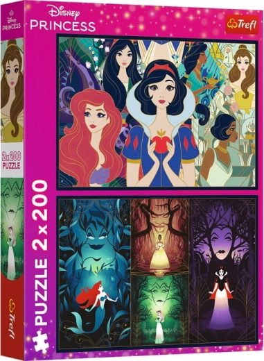 Puslespil 2×200 brikker Disney PRINCESS – Fortryllende prinsesser