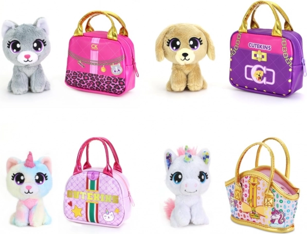 CuteKins mini plysdyr i lille taske