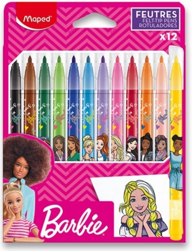 MAPED Barbie tuscher 12 stk