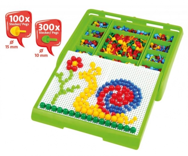 Mosaik kuffert, 400 stk, farvet