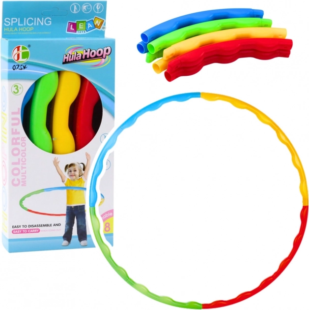 Hulahopring farverig sammenklappelig 60 cm