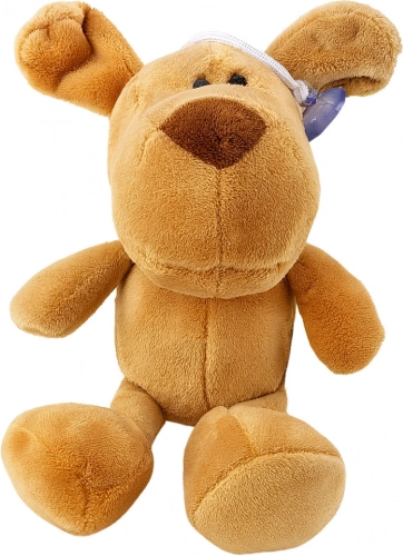 Plys­hund med sugekop, brun 23 × 12 cm