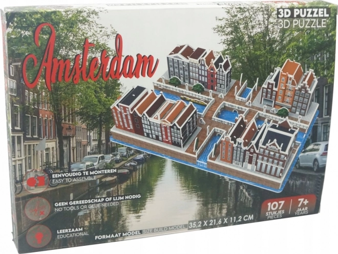 3D puslespil Amsterdams Kanal Distrikt 107 brikker