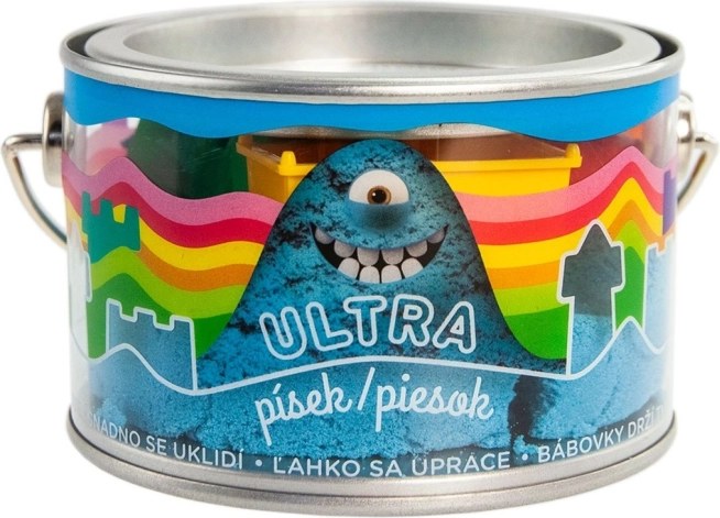 Kinetisk sand Ultra blå 200 g med forme