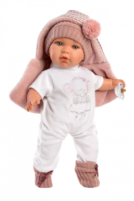 Llorens Baby Julia - realistisk dukke med lyde og blødt stofkrop - 42 cm