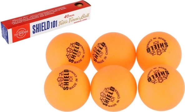 Bordtennisbolde SHIELD 6 stk sømløse gule 40 mm