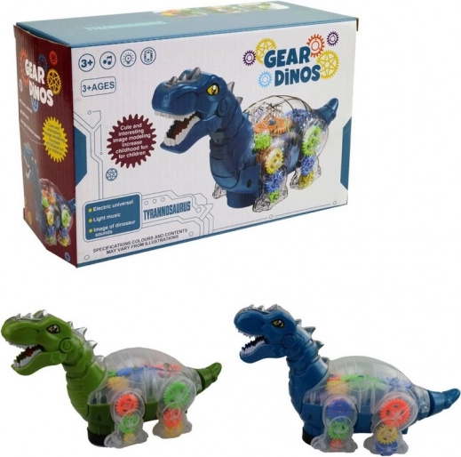 Dinosaurus med lys og musik på batterier