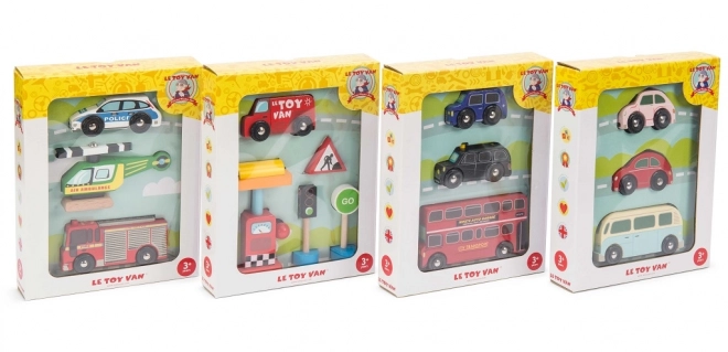 Le Toy Van sæt af træredningsbiler