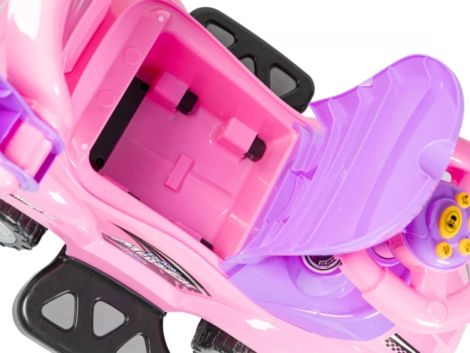 ECOTOYS Scooter med lyde og styringsstang Pink bil