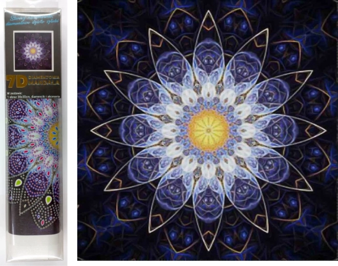 Norimpex Diamantmaling 7D Blå mandala 30x30cm