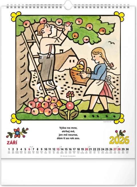 Vægkalender Josef Lada - Rim 2026