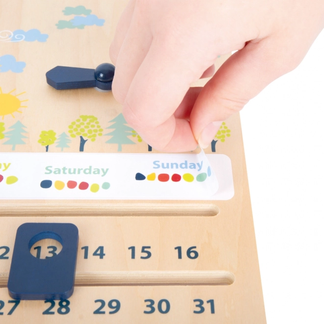 Small Foot Didaktisk kalender med ur